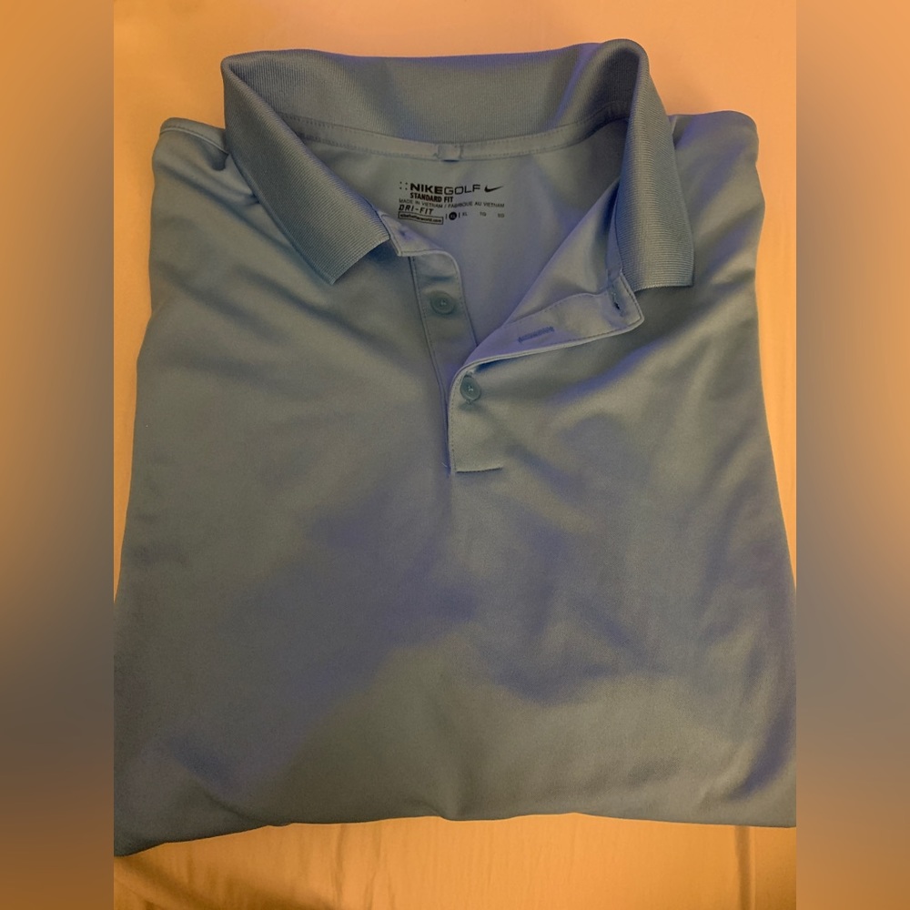 Nike Golf Dri Fit Polo. Light Blue. XL. LIKE NEW!